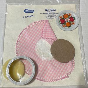 Raymar Pink Checkered Jar Skirt Kit New